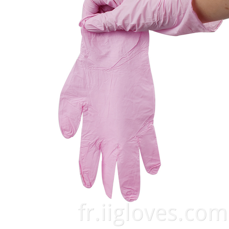 Rose violet nitrile beauté fabriquer une boutique de tatouage nitrile gants spa gants nitrile gants